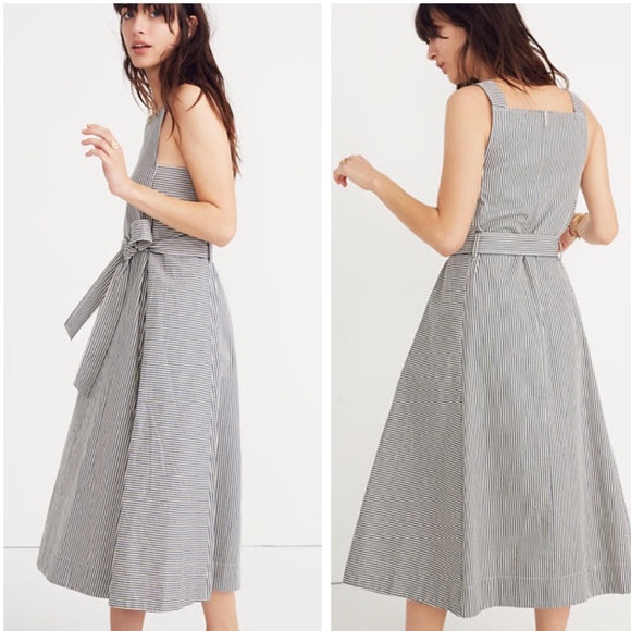 Madewell Dresses & Skirts - Madewell Apron Tie-Waist Dress in Stripe